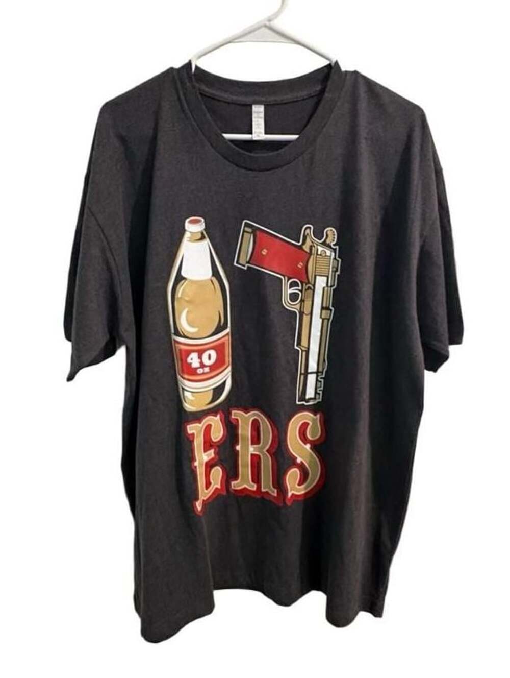 Independent Trading Co. 40 oz Gun Graphic T-Shirt XL